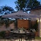 Flash Furniture Sedona 10FT Round Umbrella w/32 Solar LED Lights, Built in Cross Base, Easy Lift/Tilt Function, Gry GM-WL-UU012-GRY-GG - alternate 3
